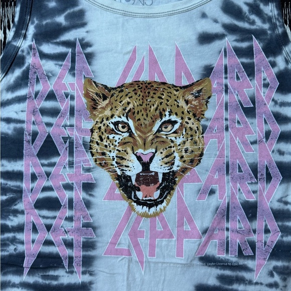 Torrid Black and White Tie-Dye def leopard Tank Top - Picture 5 of 8